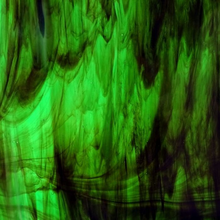 Wissmach Semi-Translucent Green with Streaks of Brown White 704-WO