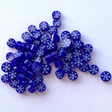 Millefiori Snowflake Bullseye Glass 14g