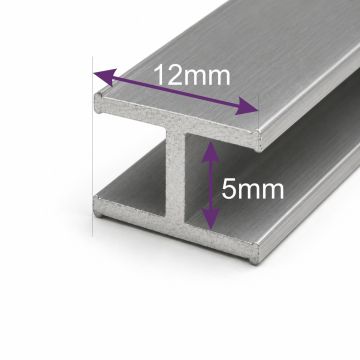 Heaps Lead Came 12 x 5mm Flat Beaded Profile