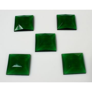 Square Jewel 30x30mm Emerald