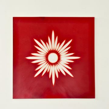 Brilliant Cut Glory Star 127 x 127mm Red