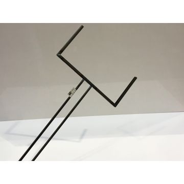 Glass Stand - Untreated Metal - 300mm Rectangle x 1000mm Legs