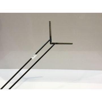 Glass Stand - Untreated Metal - 150mm Rectangle x 1000mm Legs