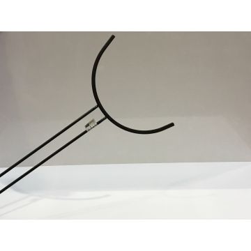 Glass Stand - Untreated Metal - 500mm Semi Circle x 100mm Legs