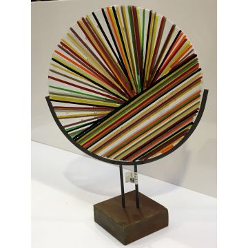 Glass Stand - Untreated Metal - 400mm Semi Circle x 150mm Legs