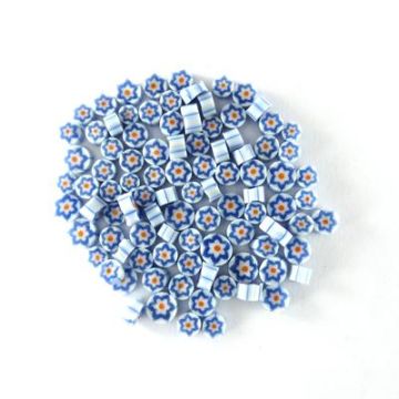 Millefiori Cape Jasmine White Bullseye Glass 14g