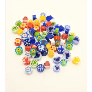 Millefiori Bullseye Glass 14g Multi