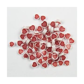 Millefiori Pink Heart Bullseye Glass 14g