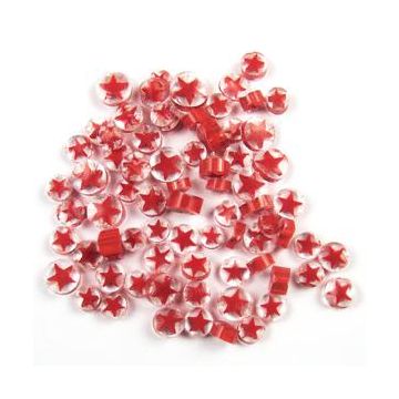 Millefiori Red Star Bullseye Glass 14g
