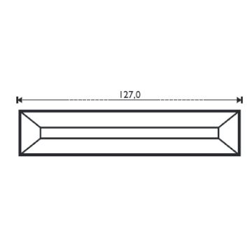 Pencil Bevel 1 x 5" Clear for Glass Art PB