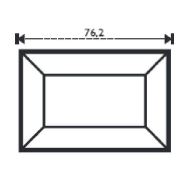 Pencil Bevel 2 x 3" Clear for Glass Art PB