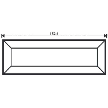 Pencil Bevel 2 x 6" Clear for Glass Art PB