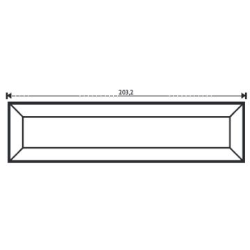Pencil Bevel 2 x 8" Clear for Glass Art PB