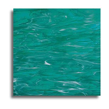 Oceanside Teal Green/White Wispy