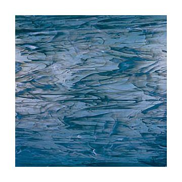 Oceanside Steel Blue Wispy Glass Sheet 838-94S-F