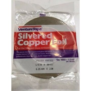Venture Silvered Copper Foil Silver 1/4