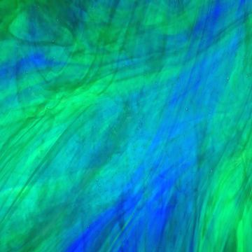 Wissmach Semi-Translucent Green with Streaks of Blue White 702-WO