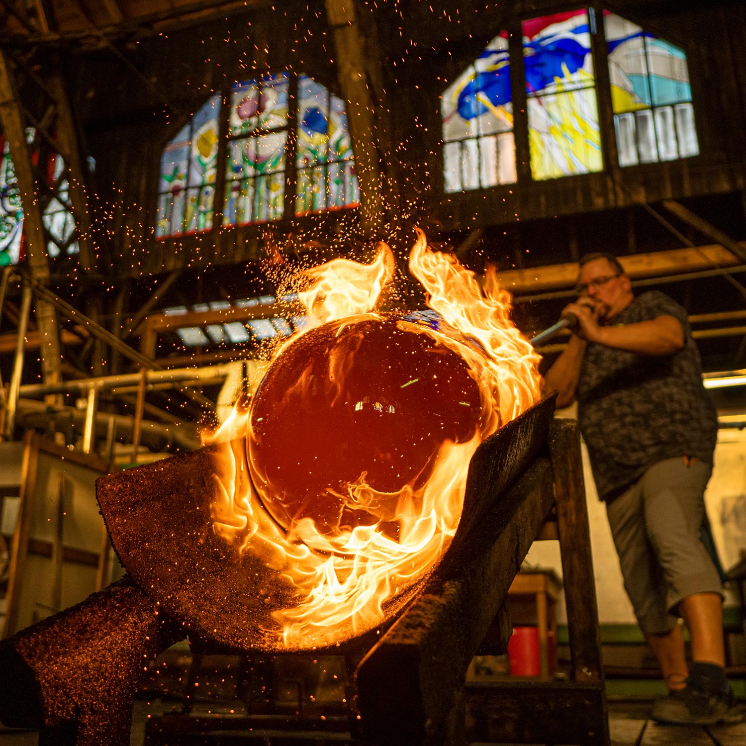 Lambert's mouth-blown glass