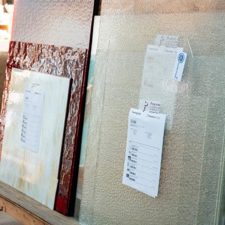 Decorative full sheet glass options