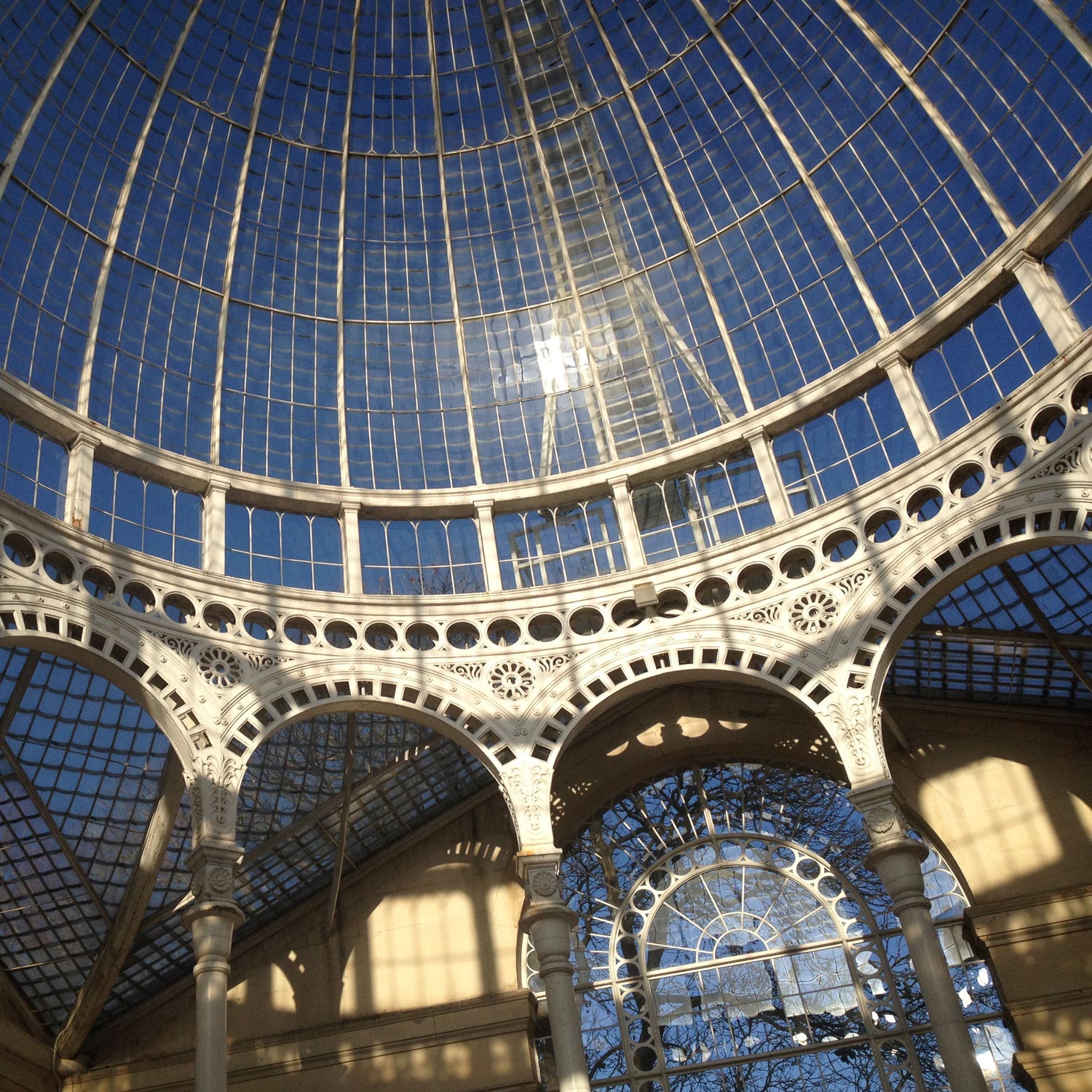 Restoration glass support and service
